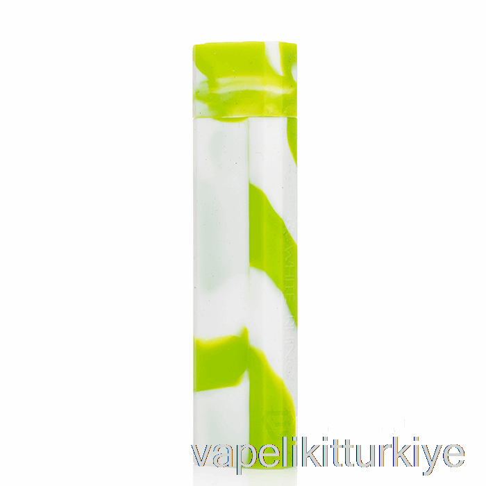 Vape Likit Beyaz Gergedan Silikon Dab Out [kuvars] Yeşil Beyaz (uv Parıltısı)